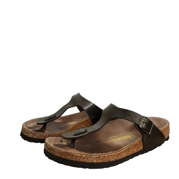 BIRKENSTOCK‎ Brown Gizeh T strap Thongs SANDALS Size EUR 38 US Womens 7 - Picture 1 of 6